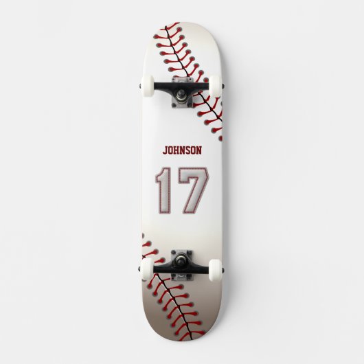 Player-nummer 17 - Koel Baseball-titels Skateboard (Voorkant)