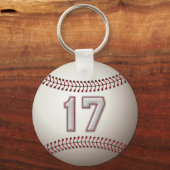 Player-nummer 17 - Koel Baseball-titels Sleutelhanger (Voorkant)