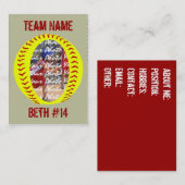 Player Photo Trading-kaarten Visitekaartje (Voorkant / Achterkant)