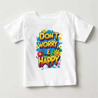 Playera con punto de jersey Don't Worry, Be Happy