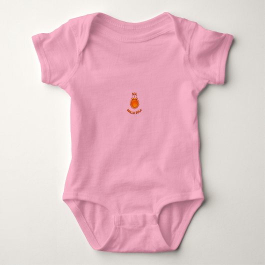 Playera de Bebé con Logo Sol Brillo Sola | Camiset Romper (Voorkant)