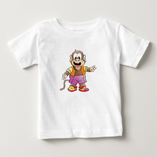 Playera De Bebé Monito divertido alegre (Voorkant)