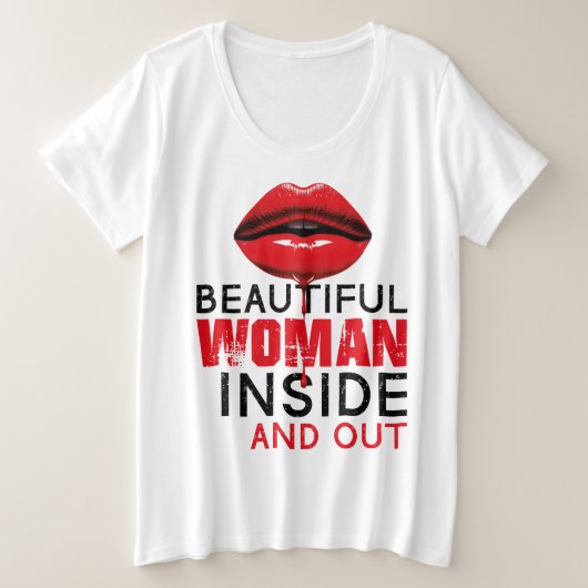 Playera Tallas extra Beautiful Woman (Design devant)