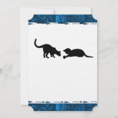 Players chats Faire-part de mariage bleu moderne (Dos)