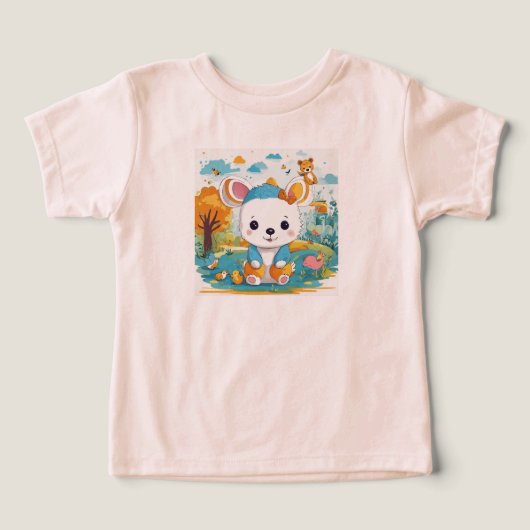 Playful animal project of children's t-shirt (Design Recto)