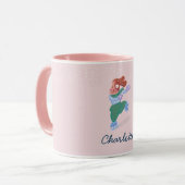 Playful Beagle Dog Ice Skating Winter Name Mug (Devant gauche)