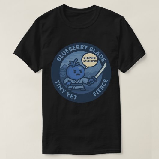 Playful Blueberry Samurai Power  T-shirt (Design voorkant)