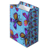 Playful Butterflies Medium Cadeauzakje (Achterkant Gekanteld)