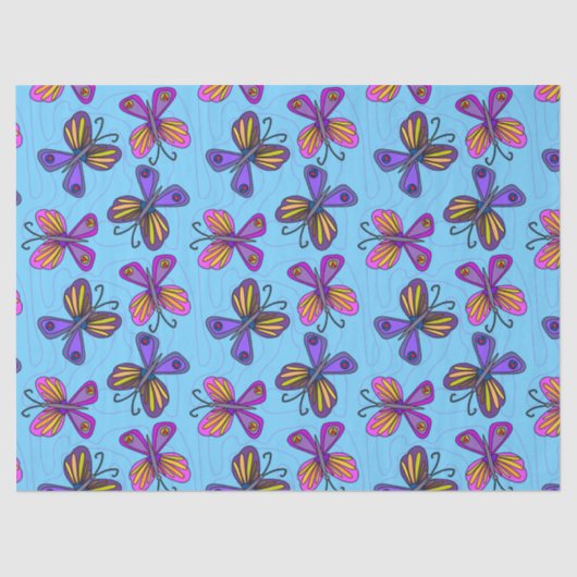 Playful Butterflies Tissuepapier (Voorkant)