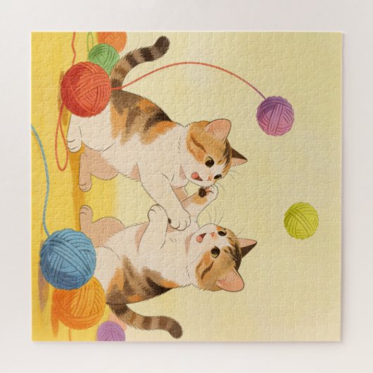 Playful Calico Cat Puzzle (Horizontal)