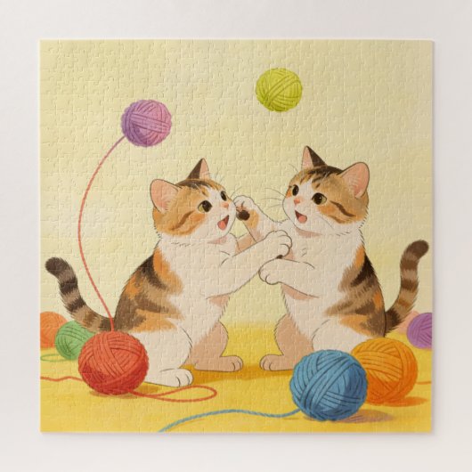 Playful Calico Cat Puzzle  (Vertical)