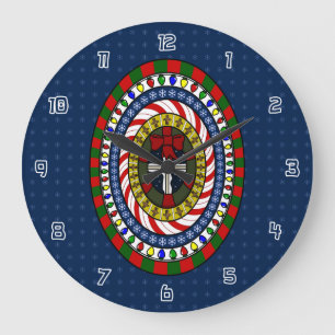 Playful Christmas Clock Grote Klok