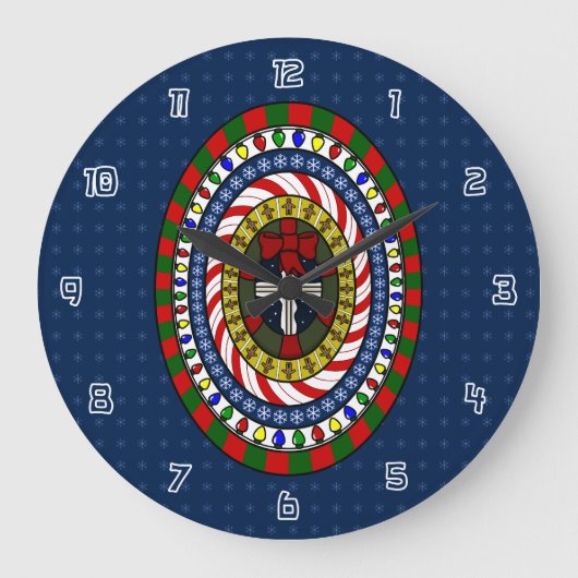 Playful Christmas Clock Grote Klok (Voorkant)