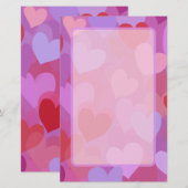 Playful Colorful Heart Pattern Briefpapier (Voorkant / Achterkant)