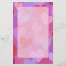 Playful Colorful Heart Pattern Briefpapier