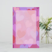 Playful Colorful Heart Pattern Briefpapier (Staand voorkant)