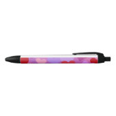 Playful Colorful Heart Pattern Zwarte Inkt Pen (Bovenkant)