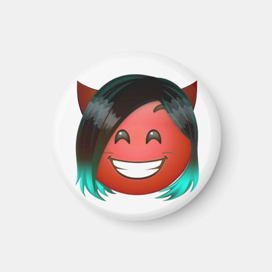 : Playful Devil Emoji Sticker Magneet (Voorkant)