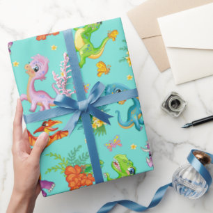 Playful Dinosaur Cadeaupapier