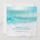 PLAYFUL DOLPHINS TROPICAL OCEAN Save the Date (Achterkant)