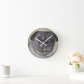 PLAYFUL EN CUTE PUG RONDE KLOK (Huis)