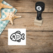 Playful Fish Rubber Stamp Rubberstempel