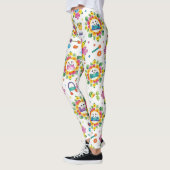Playful Floral Mandalas Seamless Pattern Leggings (Links)