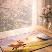 Playful Fox Cubs in Spring Blossom Meadow