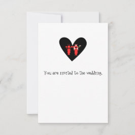 Playful Fun lobster Wedding Kaart
