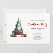 Playful Funny Santa Watercolor Party Invite Kaart (Voorkant)