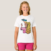 Playful Girl with Crayon T-shirt (Voorkant volledig)