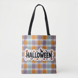 Playful Halloween Plaid Draagtas