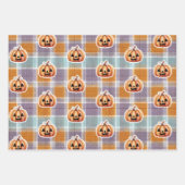 Playful Halloween Plaid Inpakpapier Vel (Voorkant 3)
