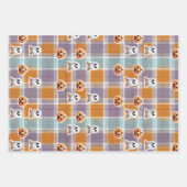 Playful Halloween Plaid Inpakpapier Vel (Voorkant 2)