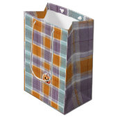Playful Halloween Plaid Medium Cadeauzakje (Voorkant Gekanteld)