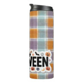 Playful Halloween Plaid Thermosbeker (Geroteerd rechts)