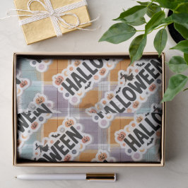 Playful Halloween Plaid Tissuepapier