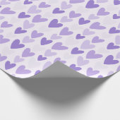 Playful Hand-Drawn Heart Pattern Cadeaupapier (Hoek)
