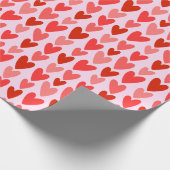 Playful Hand-Drawn Heart Pattern Cadeaupapier (Hoek)