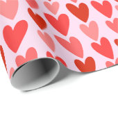 Playful Hand-Drawn Heart Pattern Cadeaupapier (Rol Hoek)