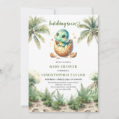 Playful Hatching Soon Dino Baby Shower Invitation (Devant)