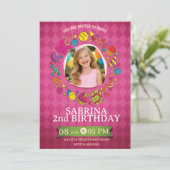 Playful Kids Birthday Invitation – Doodle Party (Debout devant)