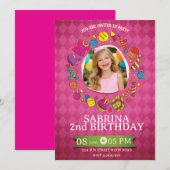 Playful Kids Birthday Invitation – Doodle Party (Devant / Derrière)