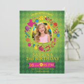 Playful Kids Birthday Invitation – Doodle Party (Debout devant)