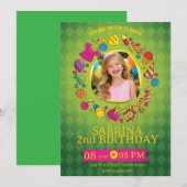 Playful Kids Birthday Invitation – Doodle Party (Devant / Derrière)
