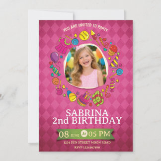 Playful Kids Birthday Invitation – Doodle Party Kaart
