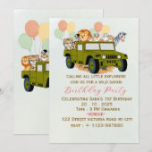 Playful Kids Birthday Party Invitation Card (Devant / Derrière)