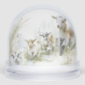 Playful Little Goats  Sneeuwbol (Voorkant)