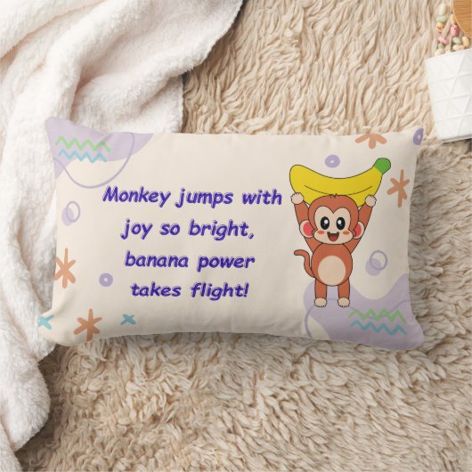 Playful Monkey Poem Kussen (Deken)