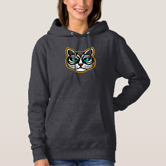 Playful Odd-Eyed Cat Women’s Hoodie Art